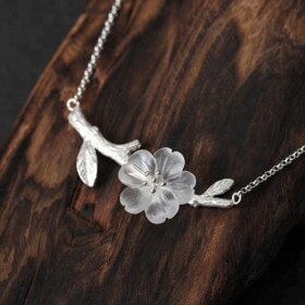 Unique-925-Silver-flower-Natural-crystal-necklace (2)